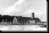 Auschwitz II-Birkenau concentration camp. Gas chamber and crematorium III. SS photograph, 1943.  * 760 x 504 * (59KB)